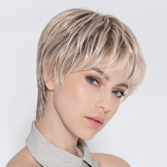 Perruque Novel Deluxe | Silverblonde Rooted
