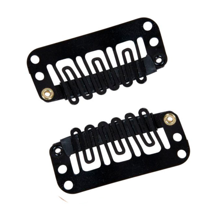 Toupet Clips rounded black 25mm  Ellen Wille