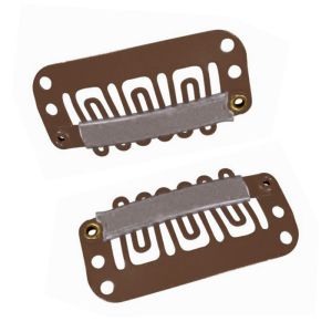 Toupet Clips rounded brown 25mm Ellen Wille
