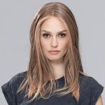 Perruque Sleek Mono Part Powderblonde Tipped