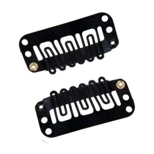 Toupet Clips rounded black 25mm Ellen Wille