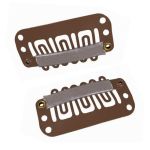 Toupet Clips rounded brown 25mm  Ellen Wille